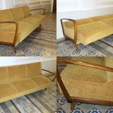 Sofa bed daybed Scandinavian years 50 / 60 color gold