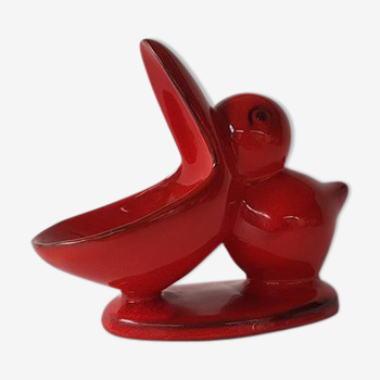 Red PAN Keramik Pelican made in the early 1970s