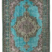 Handmade carved anatolian 1980s 180 cm x 271 cm grey rug