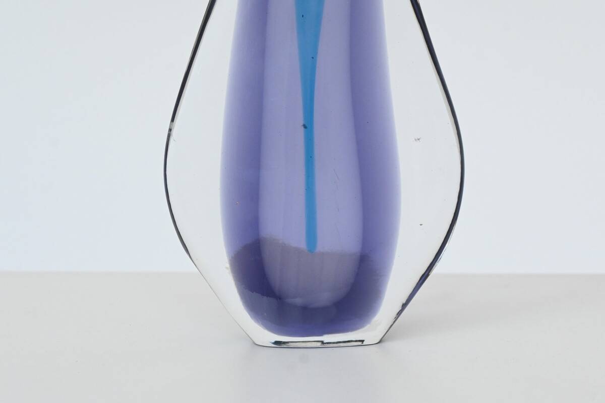 Flavio Poli Sommerso "Teardrop" vase Murano glass Seguso Italy 1960
