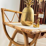 Vintage rattan side table