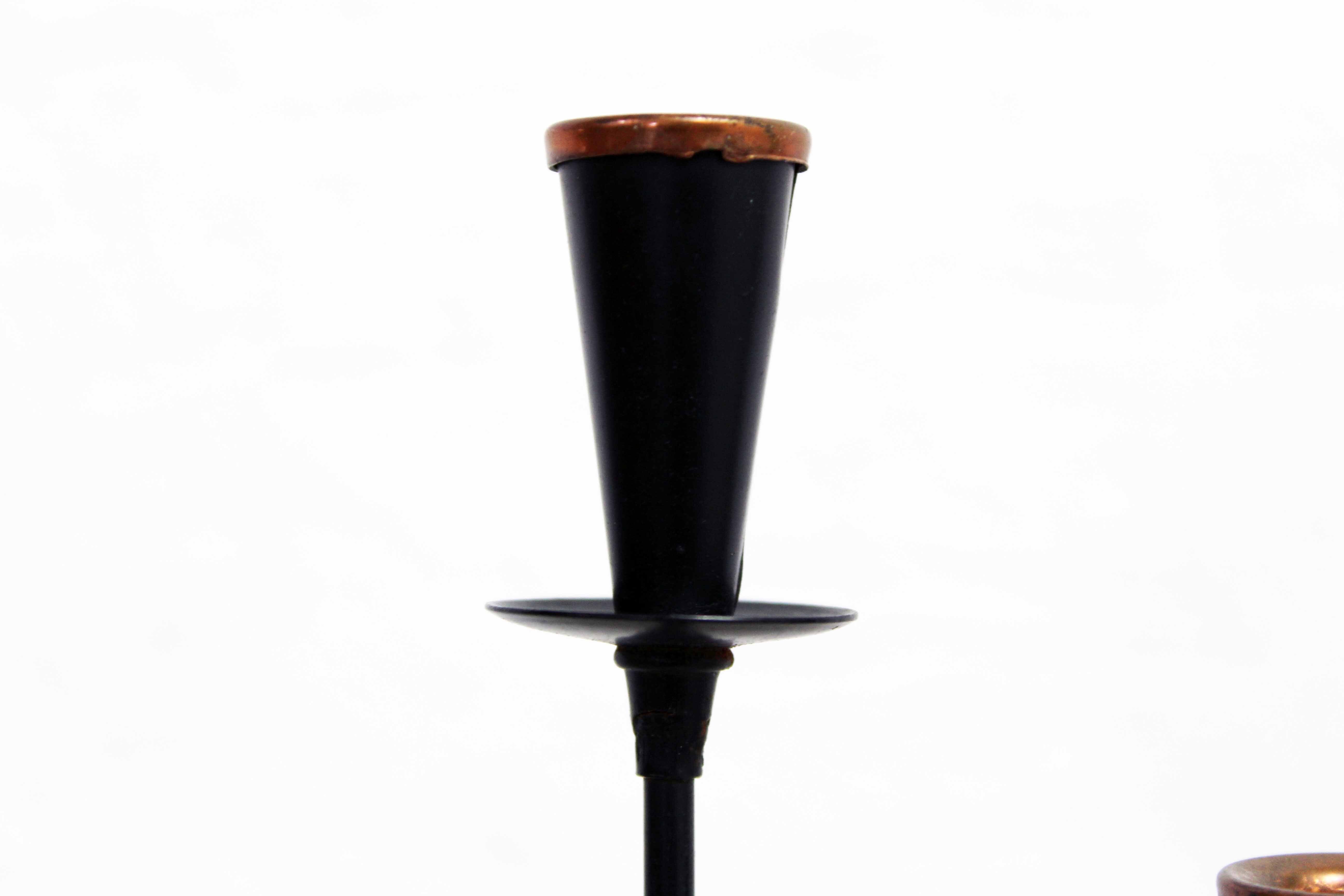 Scandinavian candle holder ystad metal 1960