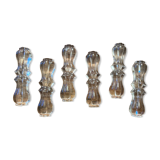 Set of 6 crystal knife rests