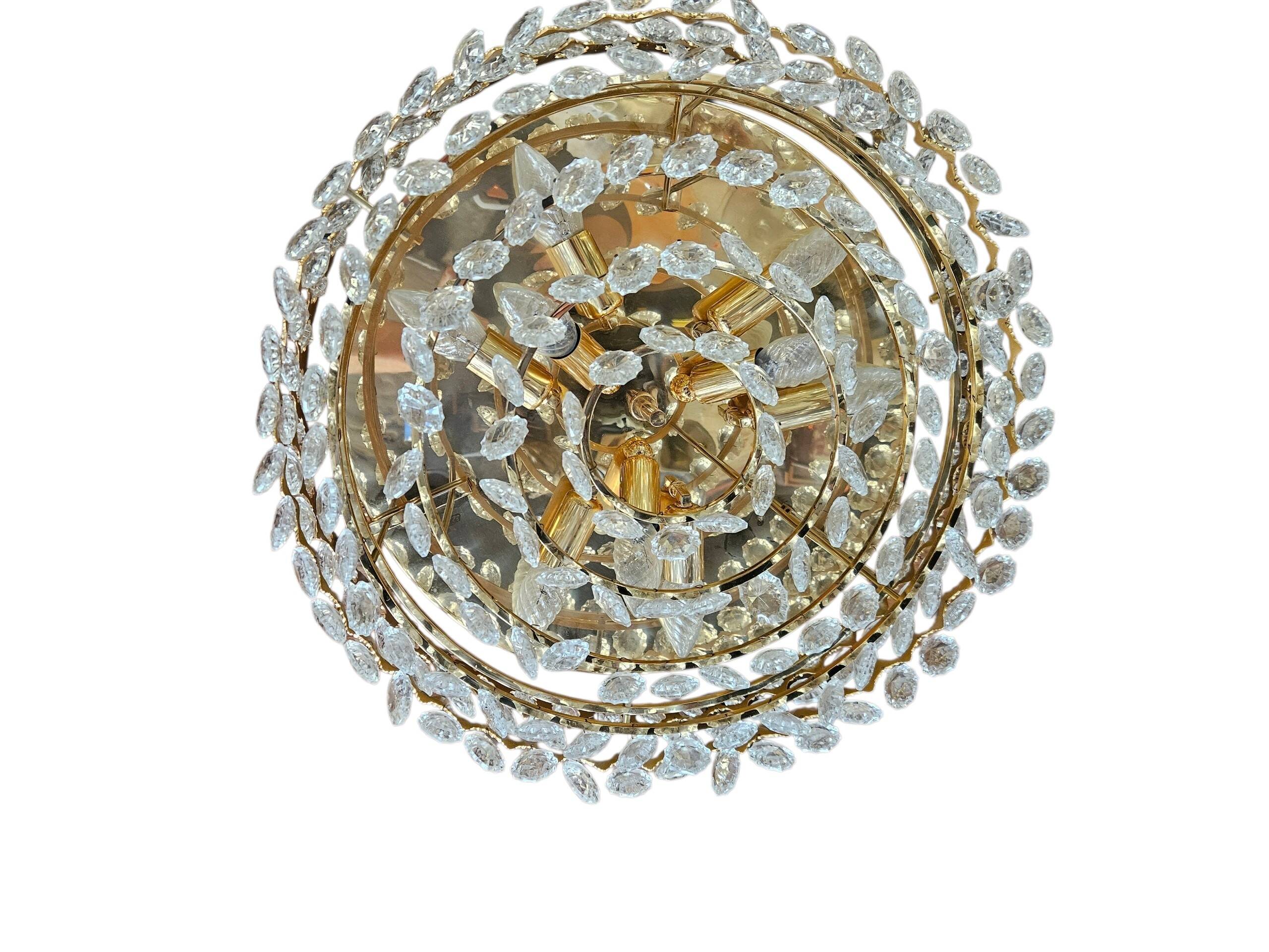 Plafonnier en cristal, Allemagne, années 1970