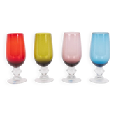 Lot de 4 verres vintage d'Andrea Fontebasso, Italie années 1980