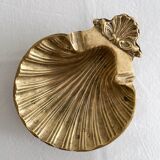 Vintage bronze shell ashtray