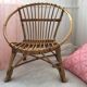 Fauteuil corbeille enfant en rotin