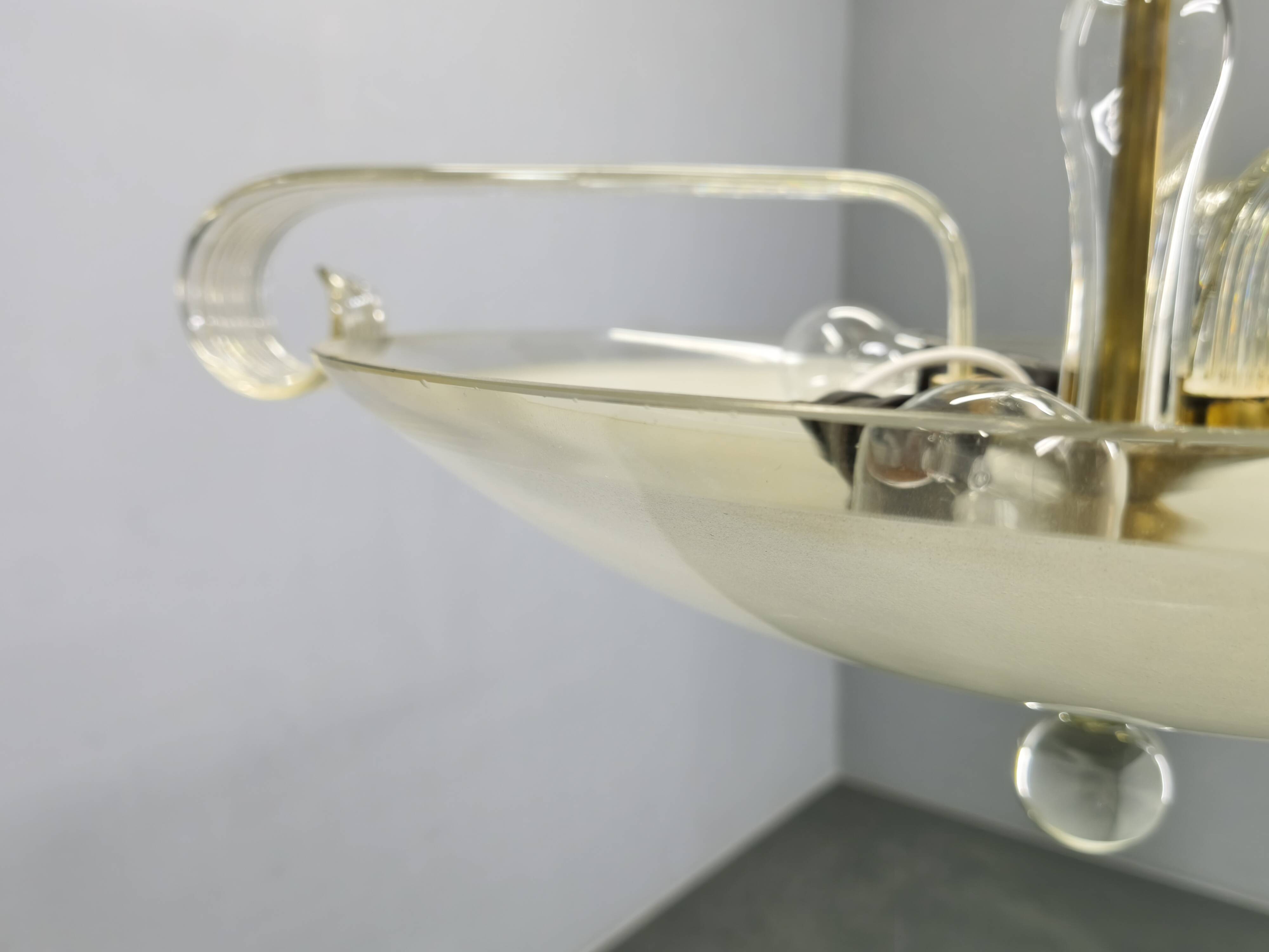 Art Deco lustre produced in Czechoslovakia during the 1940s.