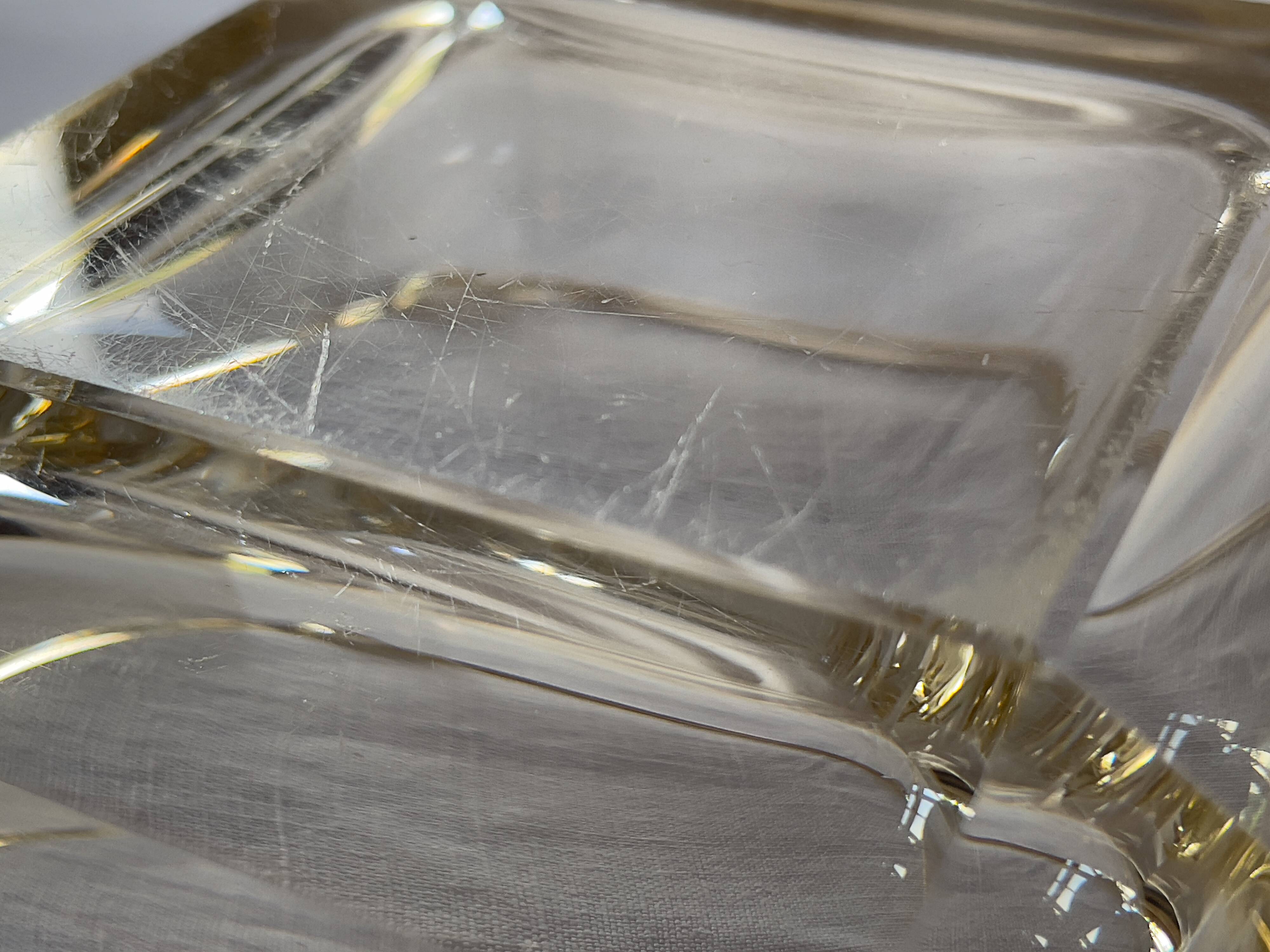 Baccarat Art Deco crystal square ashtray