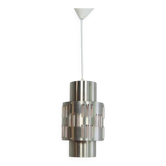 Lampe suspendue en argent avec des tubes en verre par Dijkstra