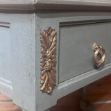 Table style Louis XVI period 1900 patinated and bronze