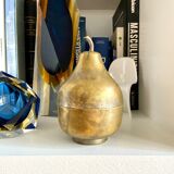 Golden brass pear box