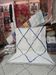 Large Beni Ouarain rug 300x200 cm in cream and blue – Moroccan Berber rug