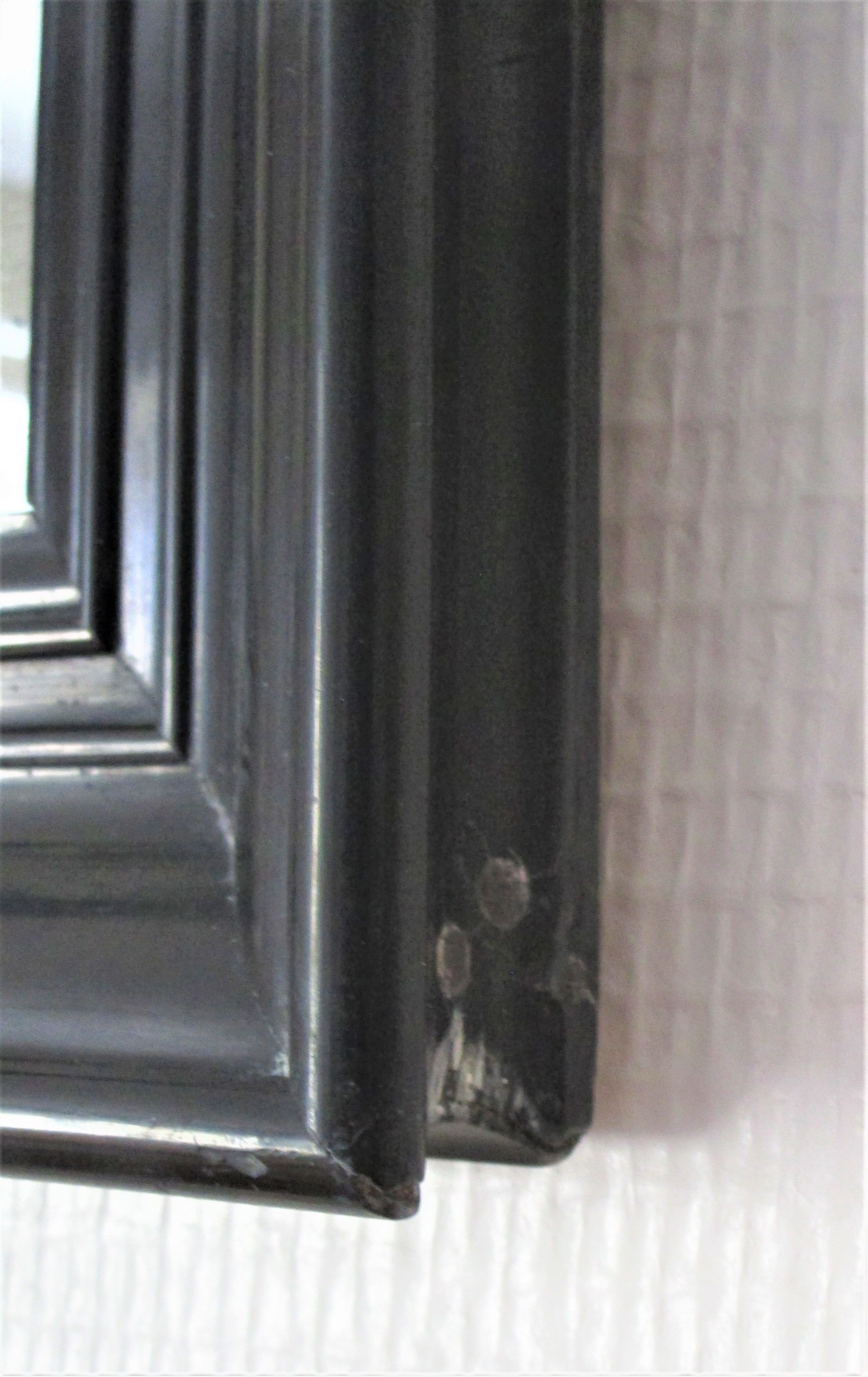 Blackened wood mirror napoleon iii xixth 37.5 cm x 46.8 cm