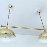 Large double vintage brass pendant light from the 60s