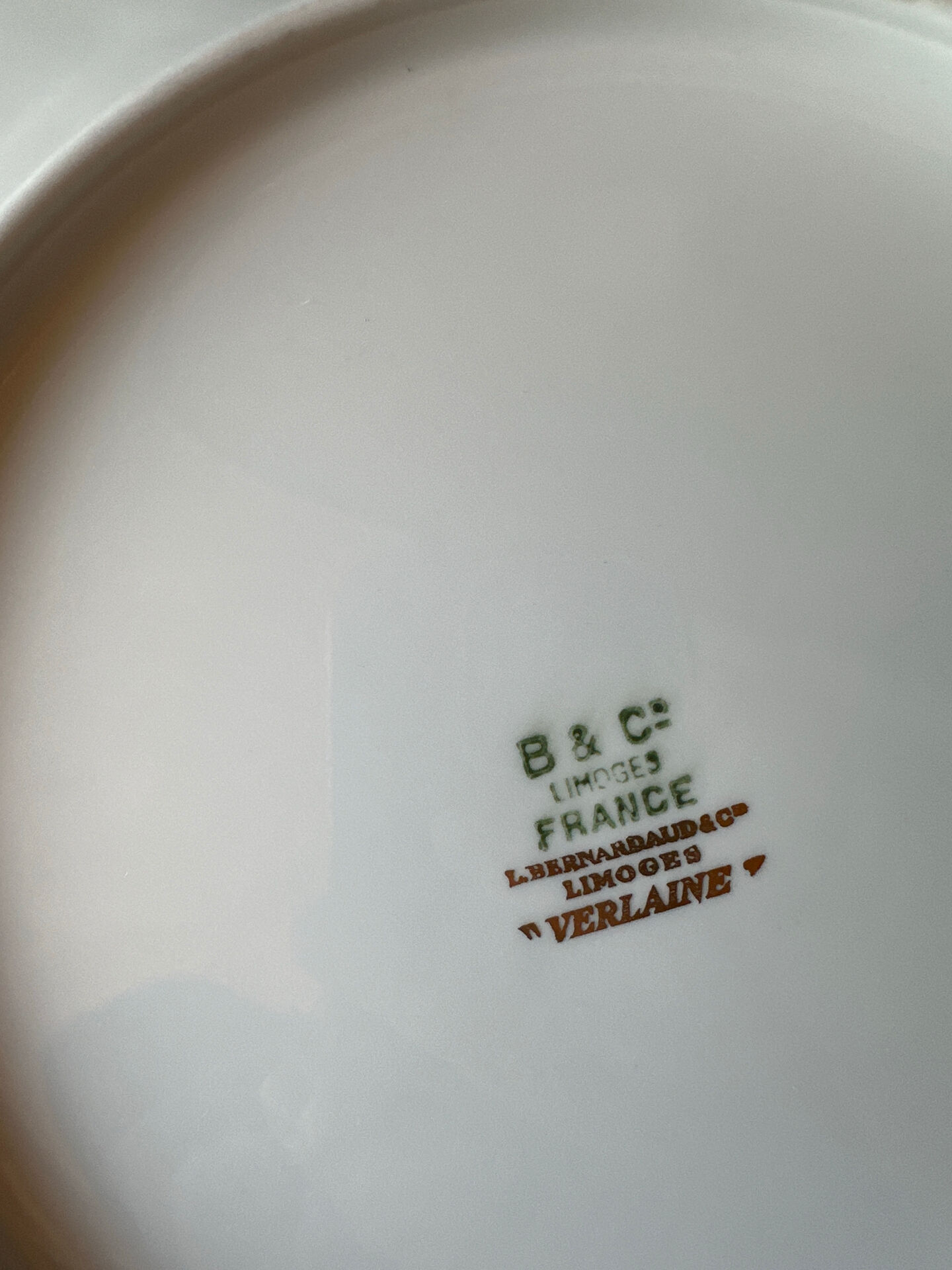 13 flat plates Bernardaud Verlaine