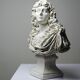 Antique white plaster bust of Louis XIV after Gole & Le Brun