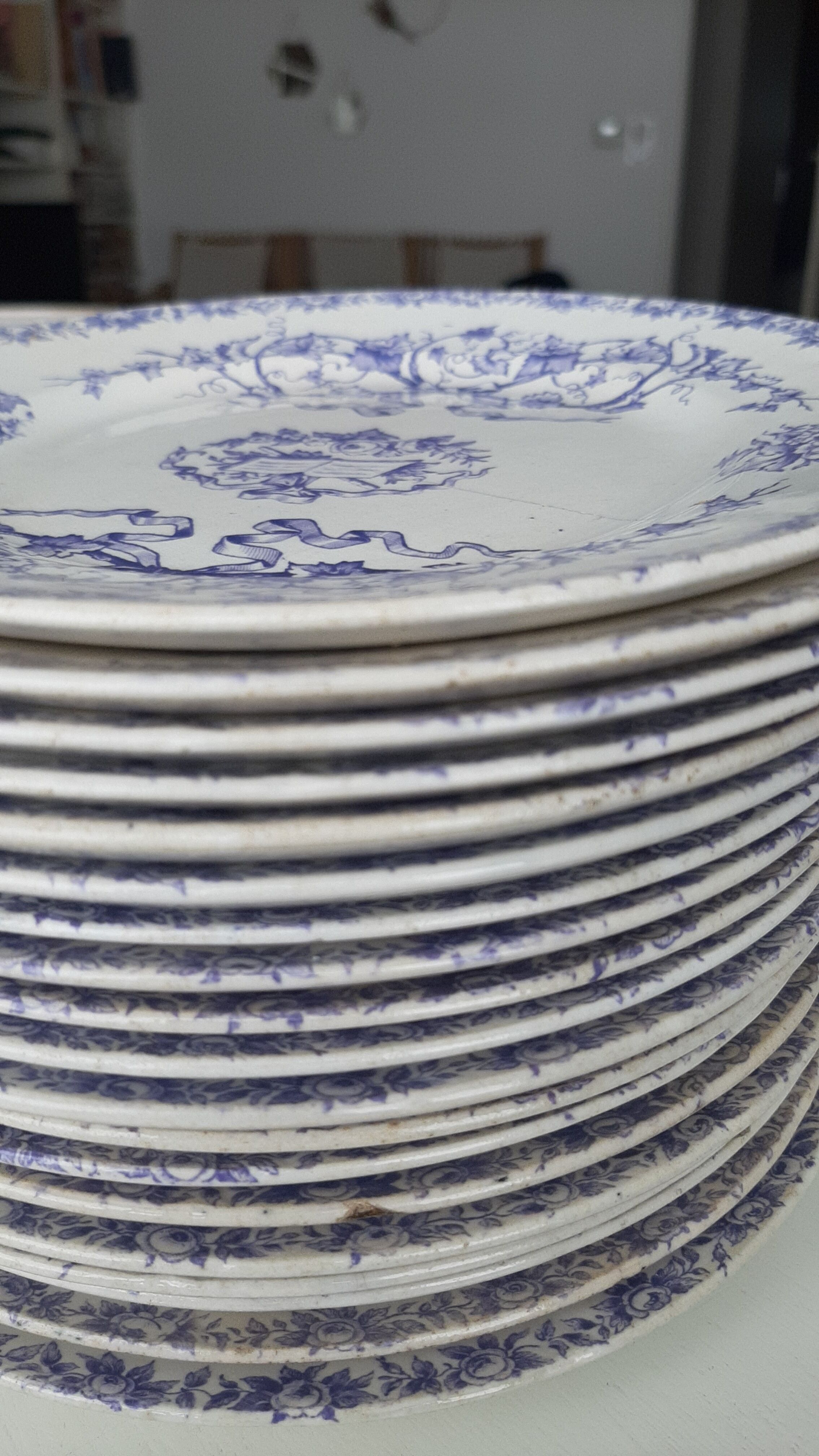 Lot of dessert plates from the 19th century