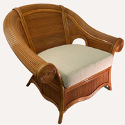 Armchair rattan bamboo lounge club chair, Vivai del Sud