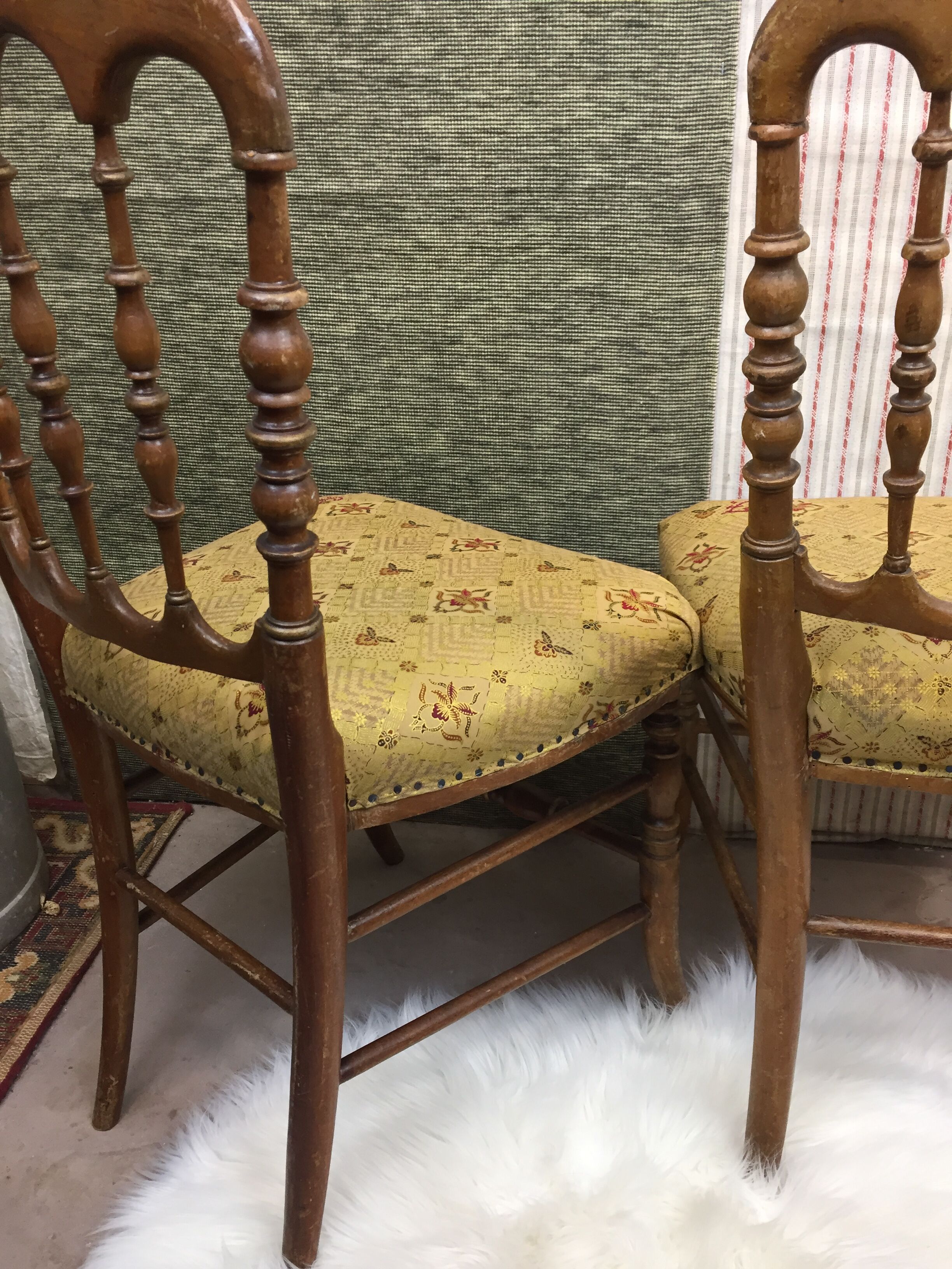 Pair of antique Napoleon style chairs