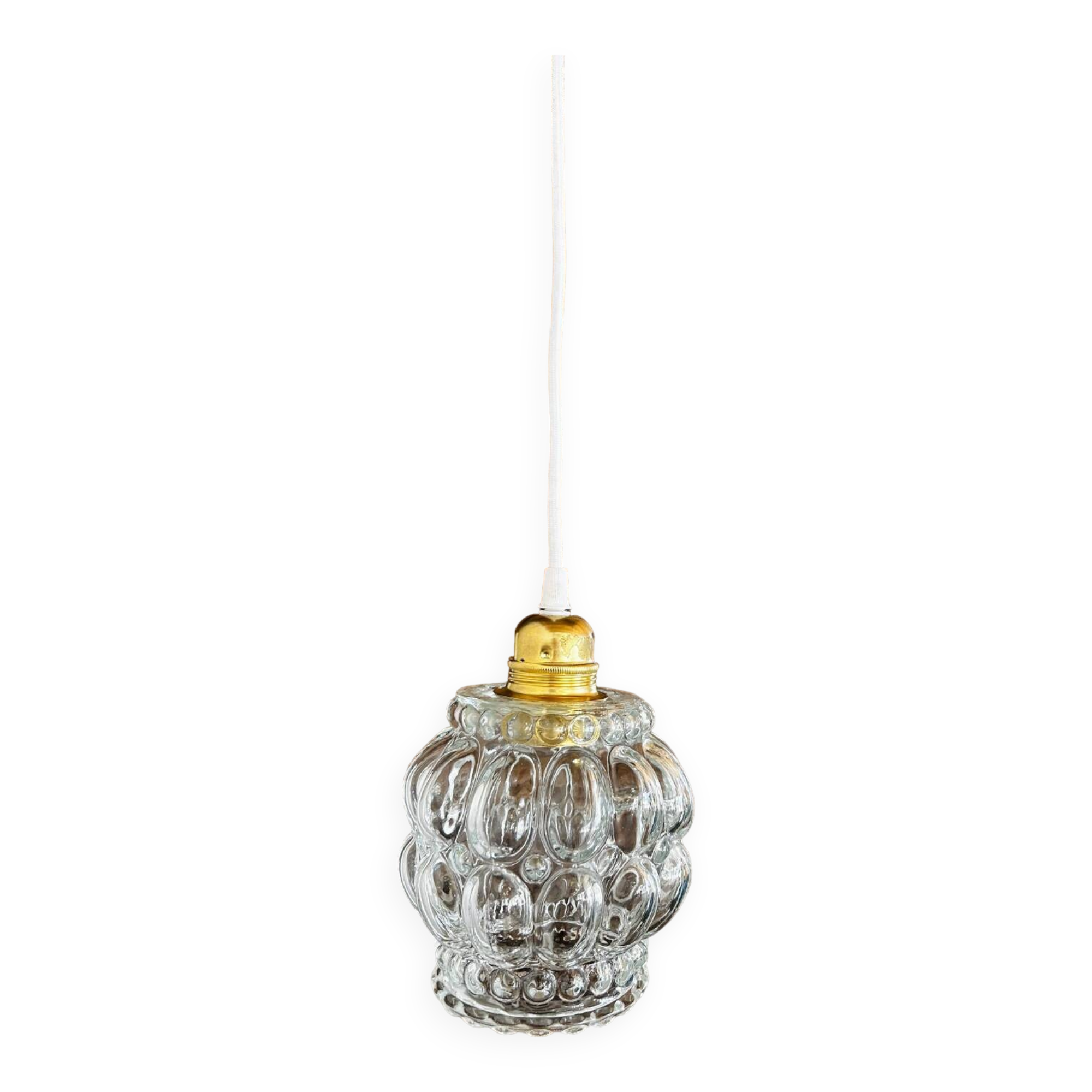Suspension moderne globe en verre vintage