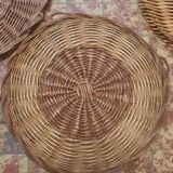 Set of wicker trays