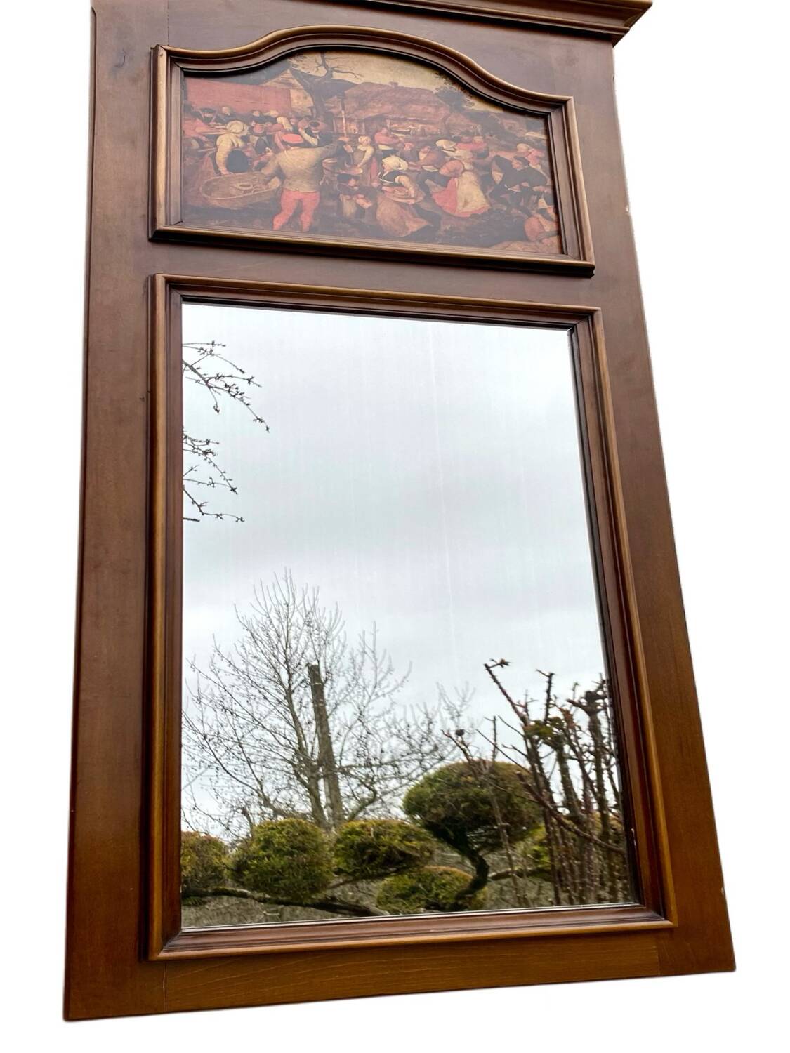 Wooden trumeau mirror, France