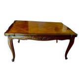 Louis XV style solid oak extending table