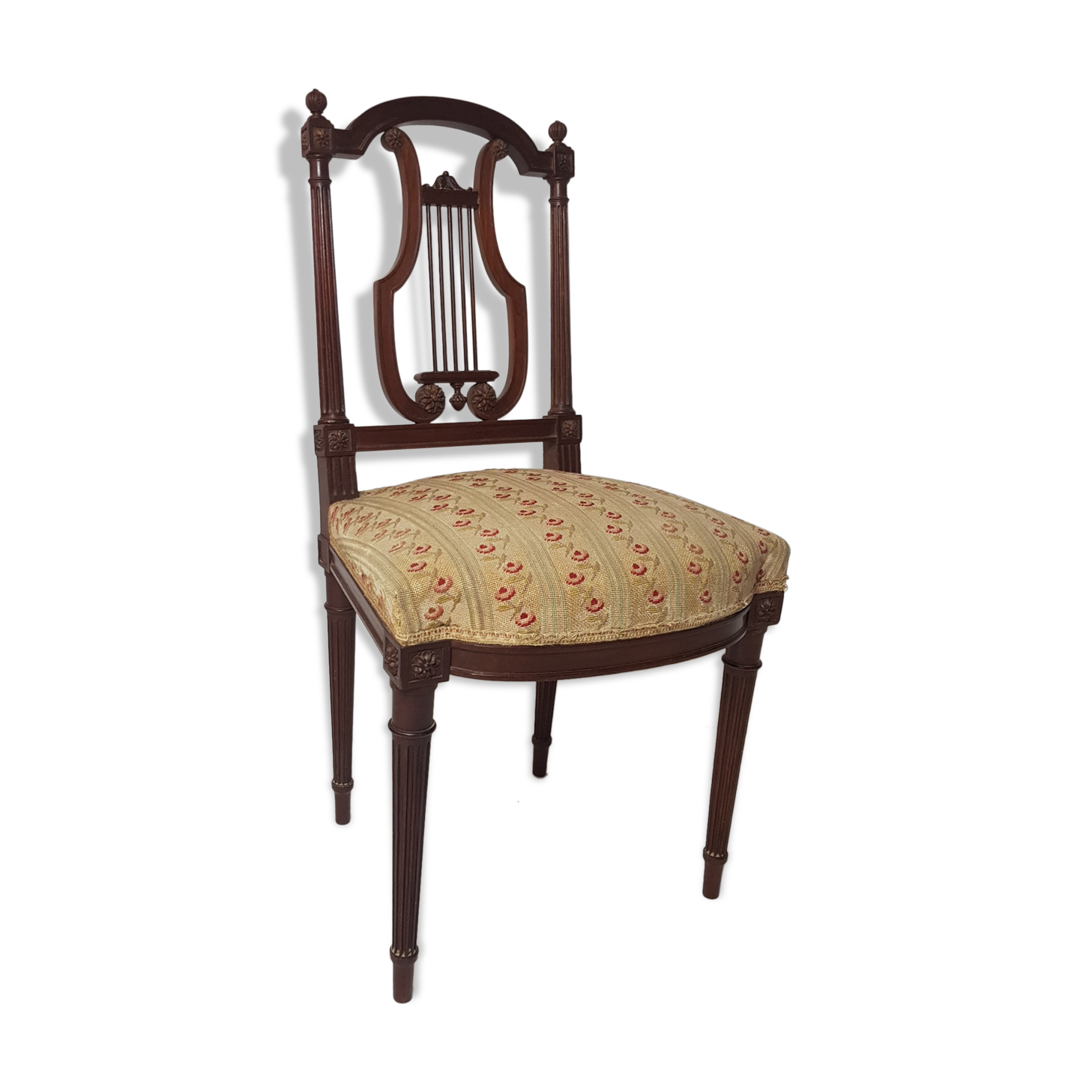 Chaise à dossier lyre époque louis XVI