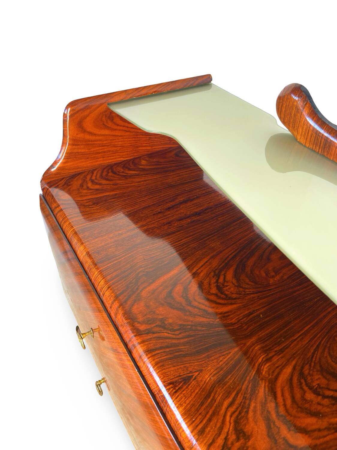 midcentury rosewood chest of drawers.