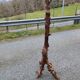 Pair of wooden floor lamps