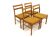 Set of 4 Scandinavian beech chairs, Sweden, 1960