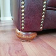 Canapé chesterfield vintage 60's-80's rouge bordeaux