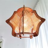 French mid century 1960s wooden lamp shade for restoration