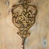 Old brass patère coat rack