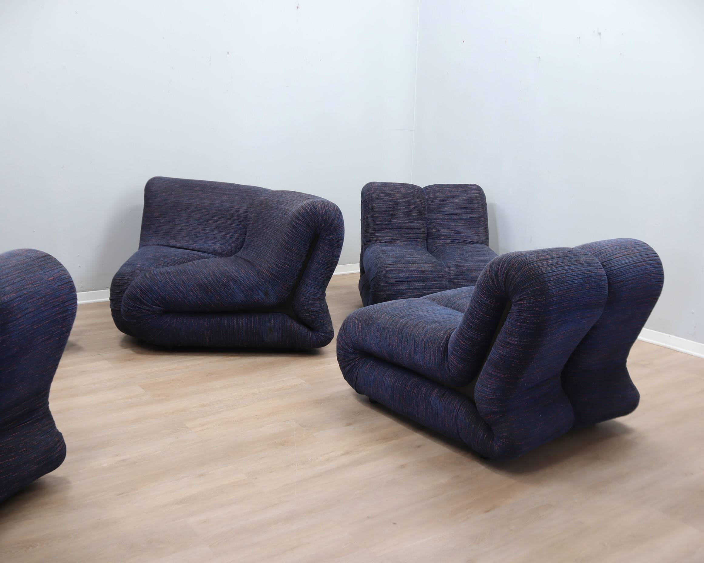 Claudio Vagnoni "Pagru" modular sectional sofa for 1P, 1970s (5 Pieces)