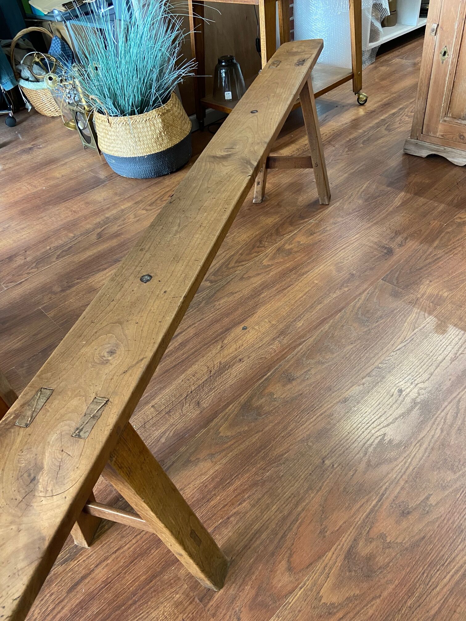 Mahogany wood bench