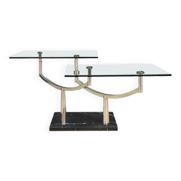 Table basse en métal, design danois, années 1990, production : Danemark
