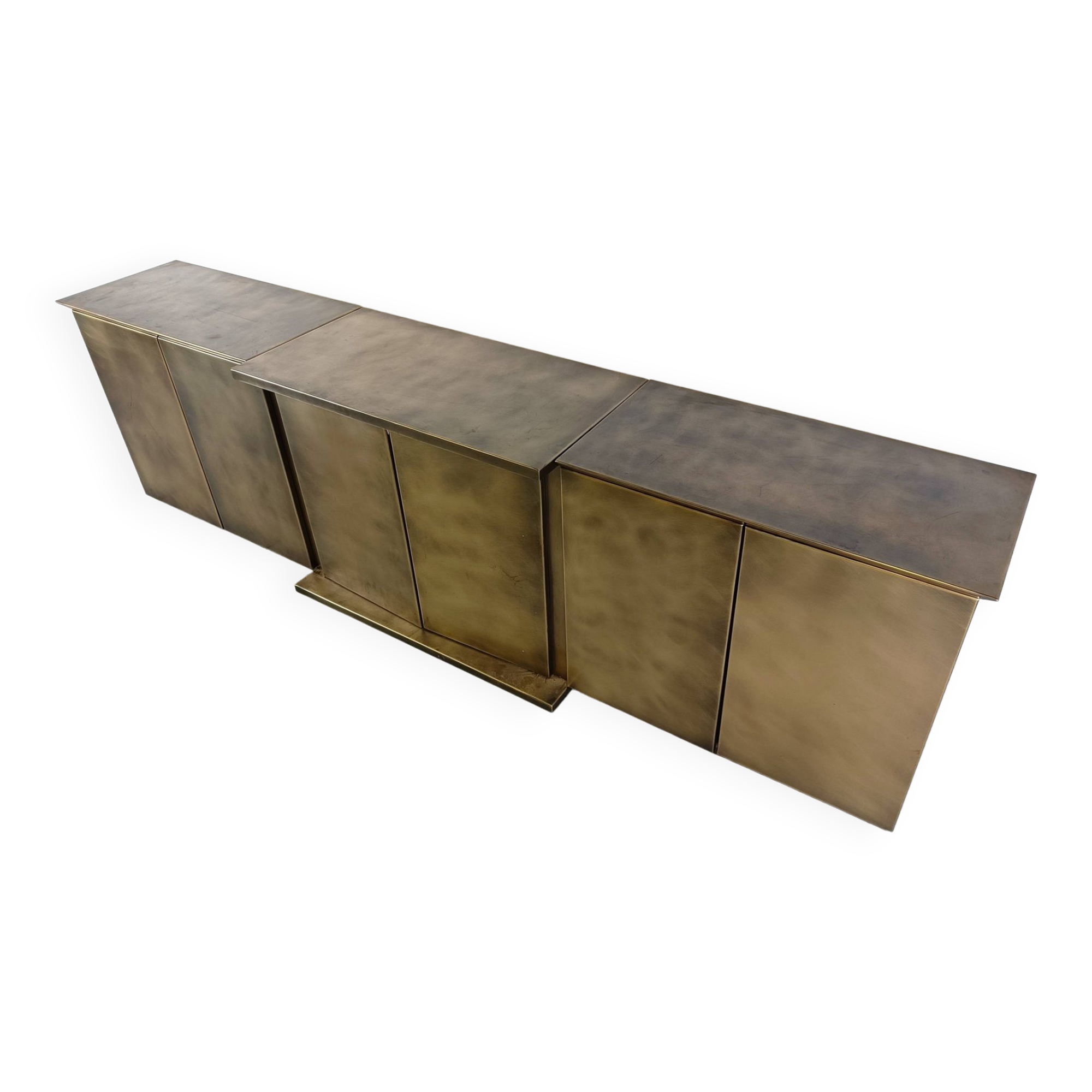Enfilade XL en laiton par Belgochrom, 1980