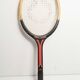 1970 Spalding black and red wooden tennis racket