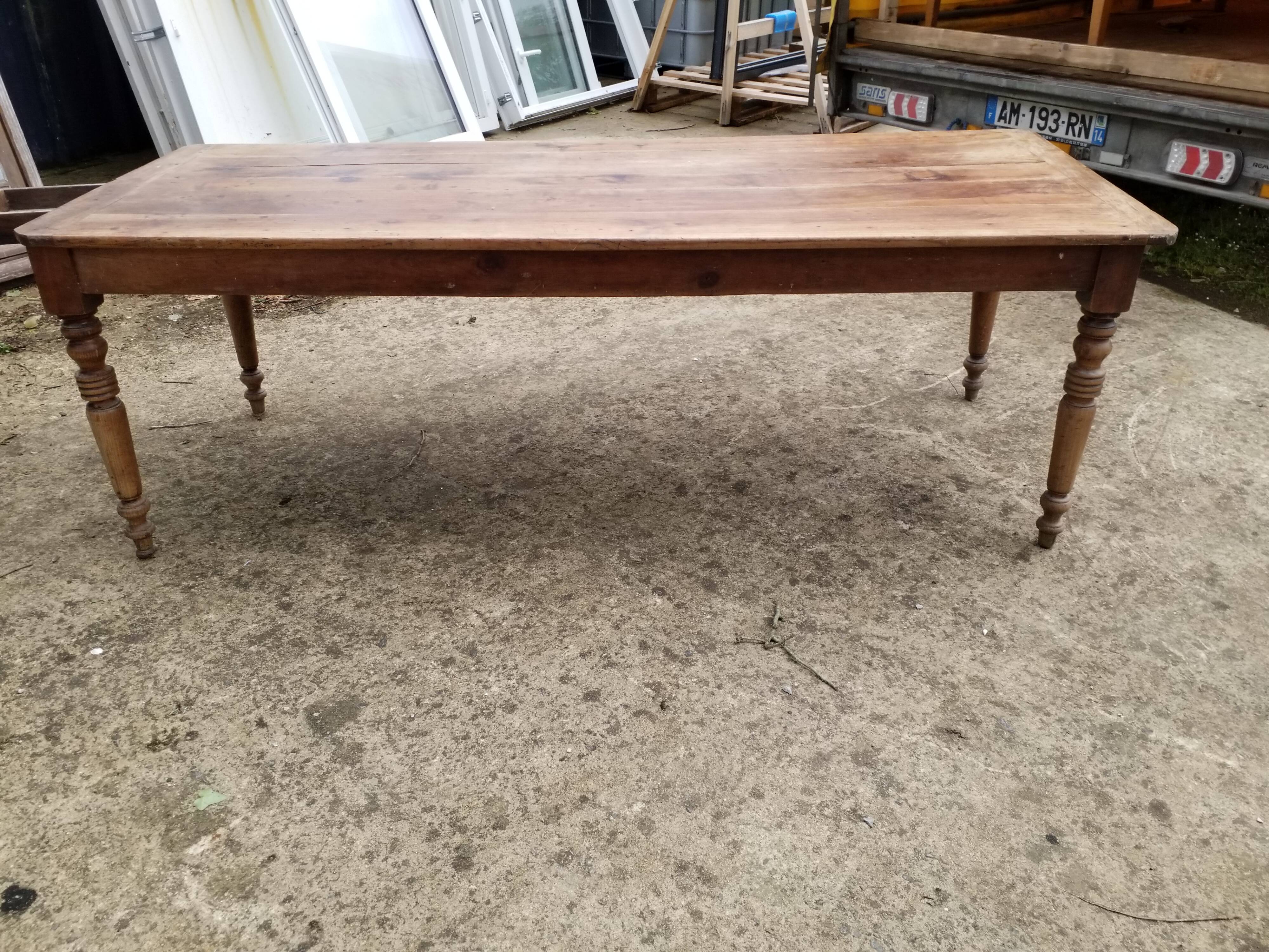 Table de ferme merisier