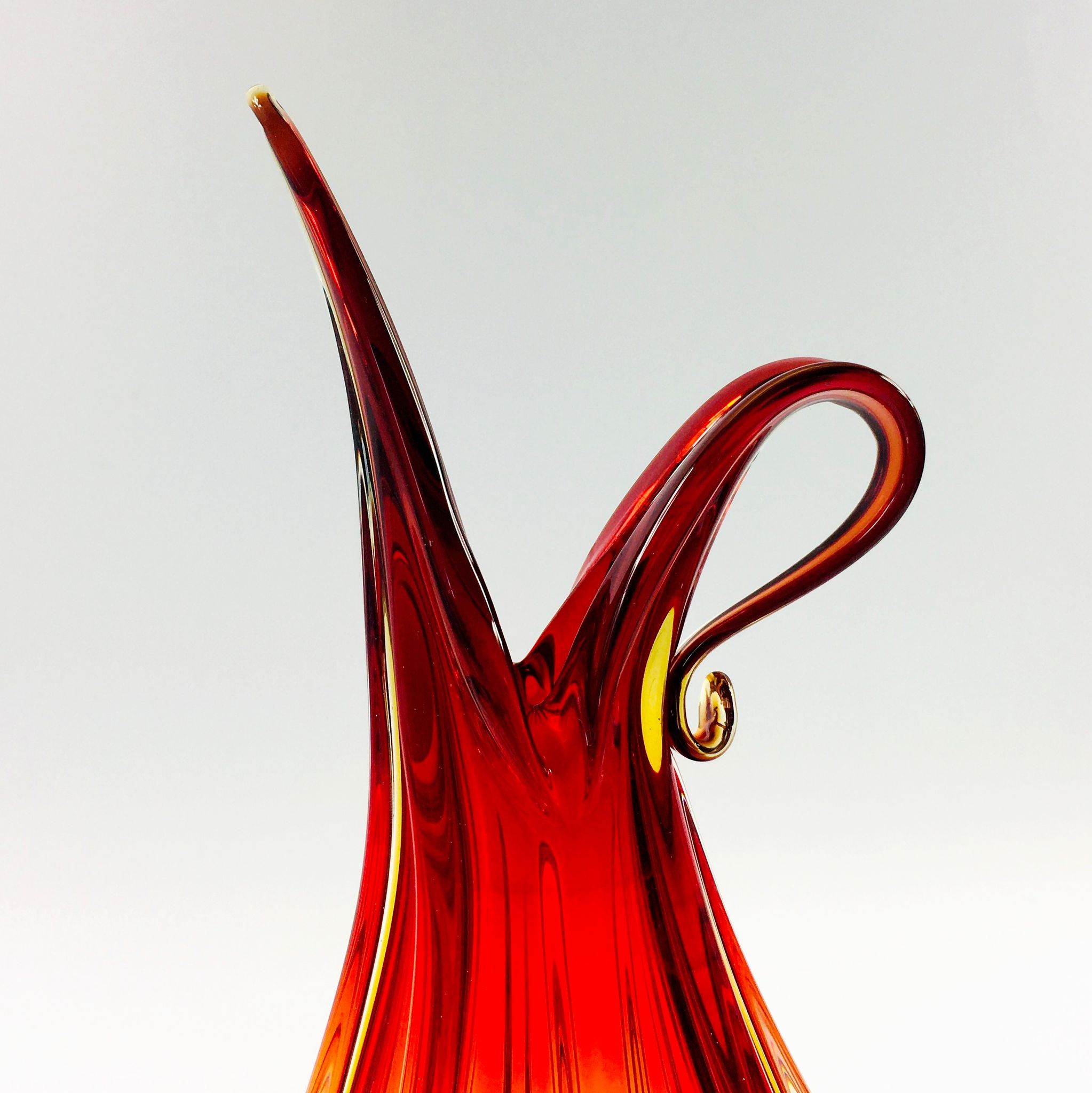 Mid-century murano art glass pitcher, italy, 1960s