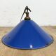 Industrial Blue Enamel Factory Pendant Lamp, 1950s