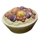 Basket / vegetable dish in Barbotine