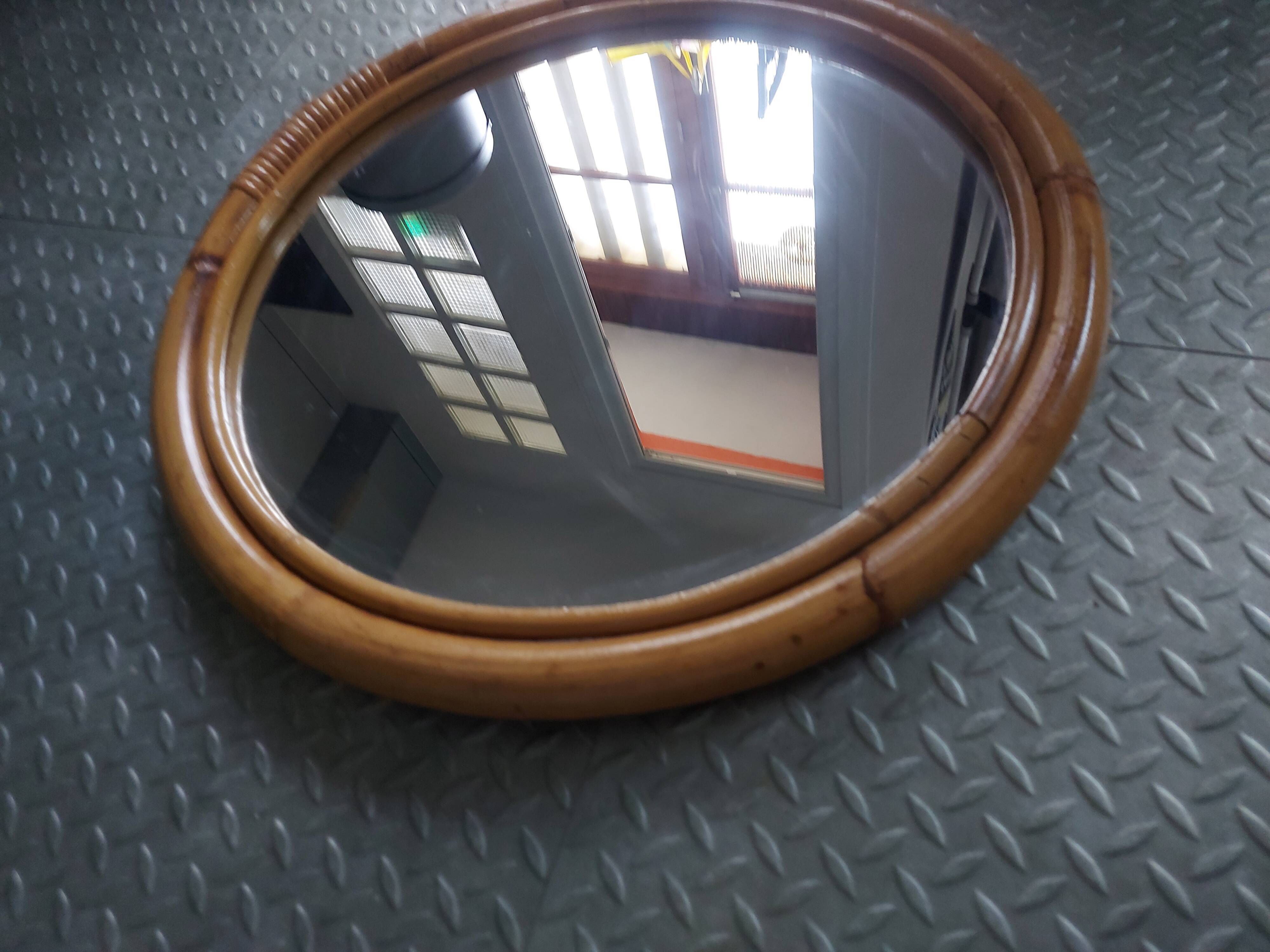 Miroir en bambou