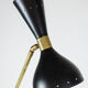 Floor lamp in perforated sheet metal and gilded brass, 1960s
