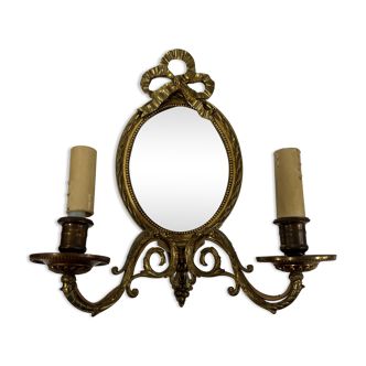 Applique miroir en bronze style louis xvi