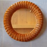 rattan mirror 60s 47cm