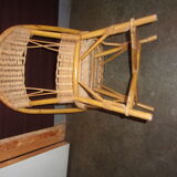 Wicker rattan child chair 1950