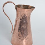 Hammered pink copper pitcher